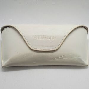 VALENTINO - small sunglasses/glasses case original in off-white leather